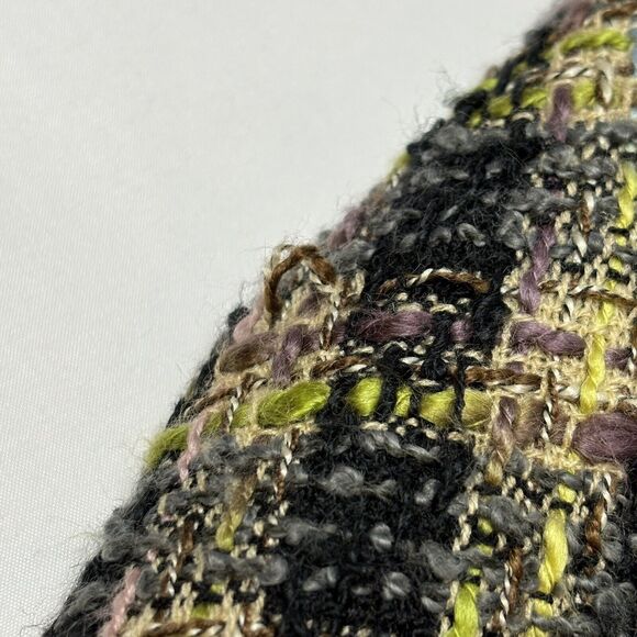 Soft Surroundings Tweed Jacket Open Blazer Large Multicolor Braided Chain Black - Picture 12 of 12